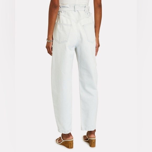 Agolde High Rise White and Blue Jeans Relaxed Fit - Picture 3 of 16